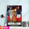 Lionel Messi Argentina Team FIFA World Cup Qatar 2022 One More Chance To Win Home Decor Canvas-Poster