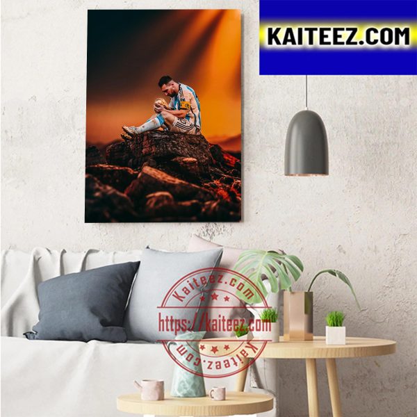 Messi Champions 2022 FIFA World Cup Art Decor Poster Canvas