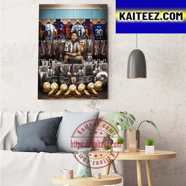 Messi Is 2022 World Cup Champions Art Decor Poster Canvas