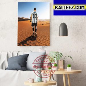 Messi Winner FIFA World Cup Qatar 2022 Art Decor Poster Canvas