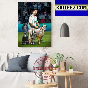 Messsi And Argentina Are World Cup Champions 2022 FIFA World Cup Art Decor Poster Canvas