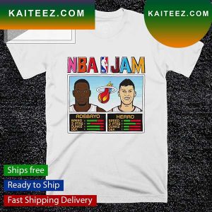 Miami Mashup Tyler Herro and Bam Adebayo NBA Jam T-shirt
