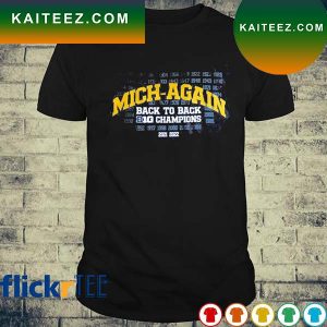 Michigan 2021-2022 back to back Big Ten Champions T-shirt