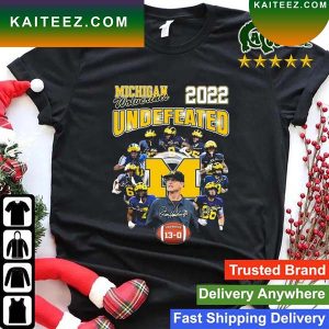 Michigan Wolverines 2022 Undefeated 13-0 Signatures Long Sleeves T-Shirt