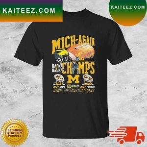 Michigan Wolverines Back To Back Big Ten Champs Hail To The Victors T-Shirt