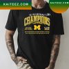 Michigan Wolverines Big Ten Champs 2022 Back 2 Back T-shirt