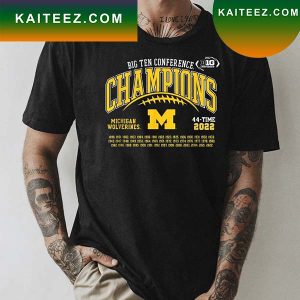 Michigan Wolverines Big Ten Champs 2022 Laces 44-Time T-shirt