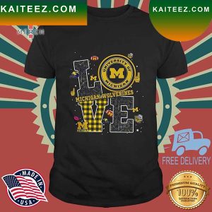 Michigan Wolverines Love Buffalo Plaid T-Shirt