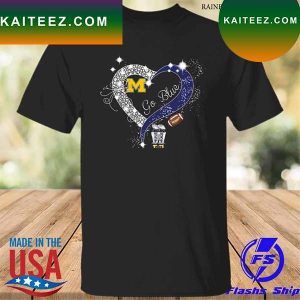 Michigan Wolverines go blue back back 2022 Heart T-shirt