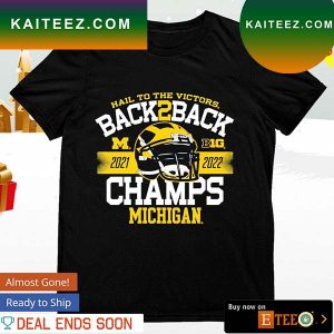 Michigan Wolverines hail to the victors back to back champs T-shirt