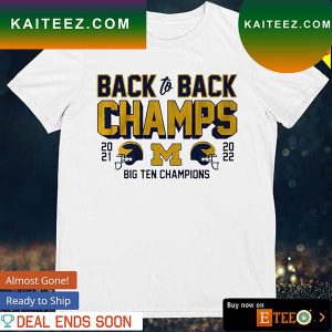 Michigan football back to back champs 2022 big ten champions T-shirt