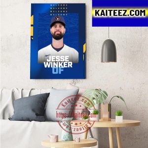 Milwaukee Brewers Welcome OF Jesse Winker From Seattle Mariners Art Decor Poster Canvas