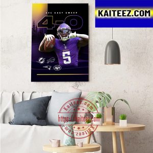 Minnesota Vikings AFC East Sweep Art Decor Poster Canvas