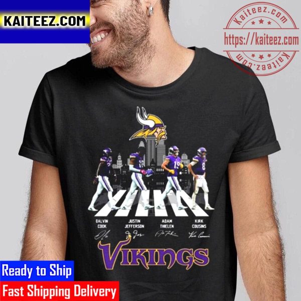 Minnesota Vikings Dalvin Cook Justin Jefferson Adam Thielen Kirk Cousins City Signatures Vintage T-Shirt