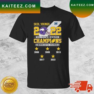 Minnesota Vikings Skol Vikings 2022 NFC North Division Champions 2008-2022 T-shirt