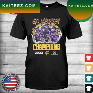 Minnesota Vikings team Go Vikings 2022 NFC North Division Champions T-shirt