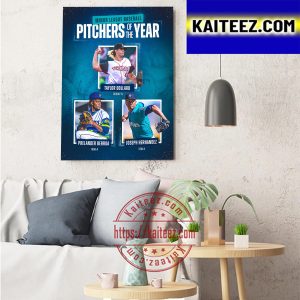 Minor League Baseball Pitchers Of The Year Seattle Mariners MLB Art Decor Poster Canvas