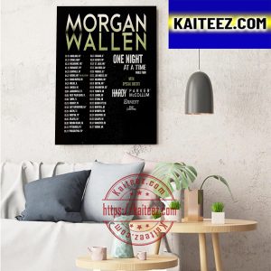 Morgan Wallen One Night At A Time World Tour Official Poster Art Decor Poster Canvas