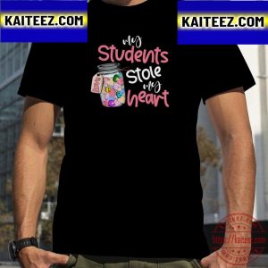 My Students Stoles My Hearts Teacher Funny Valentine Day Vintage T-Shirt