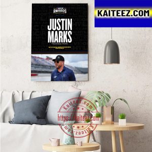 NASCAR Awards Justin Marks Is 2022 NMPA Myers Brothers Award Art Decor Poster Canvas