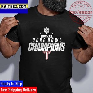 NCAA Troy Trojans Champions 2022 Cure Bowl Final Team Vintage T-Shirt