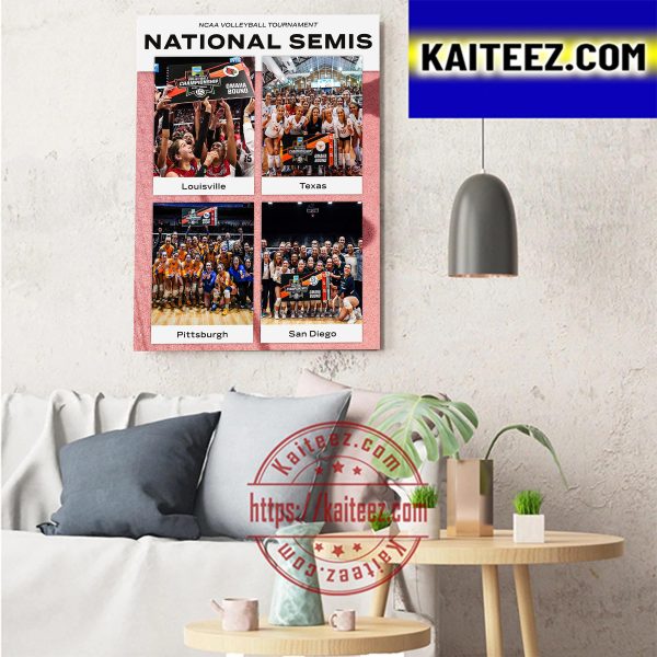 NCAA Volleyball Tournament National Semis Final Four Art Decor Poster Canvas