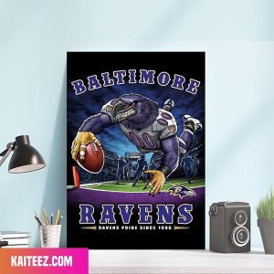 NFL Baltimore Ravens End Zone Ravens Pride Since 1996 Home Decorations Canvas-Poster