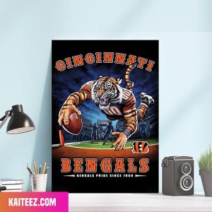 NFL Cincinnati Bengals End Zone Bengals Pride Since 1968 Home Decorations Canvas-Poster