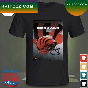 NFL Cincinnati Bengals Helmet Poster Fashion T-Shirt