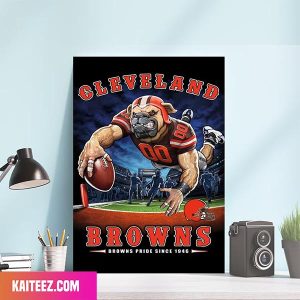 NFL Cleveland Browns End Zone 17 Browns Pride Since 1946 Home Decorations Canvas-Poster