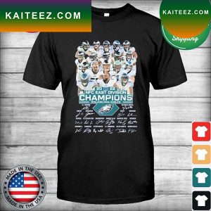 NFL Philadelphia Eagles 2022 NFC East Division champions signatures thank T-shirt