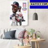 National Baseball Hall Of Fame Fred McGriff 2023 Inductee Signature Art Decor Poster Canvas