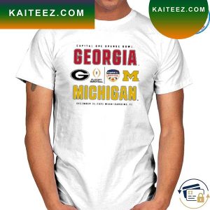 Ncaa semifinal orange bowl georgia vs michigan head-to-head playoff T-shirt