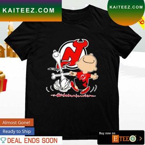 New Jersey Devils Snoopy and Charlie Brown dancing T-shirt