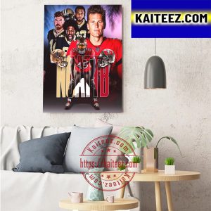 New Orleans Saints Vs Tampa Bay Buccaneers Tom Brady Playing The Game Art Decor Poster Canvas