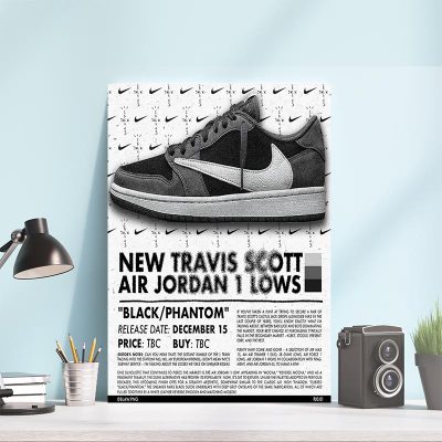New Travis Scott Air Jordan 1 Lows Poster - Kaiteez