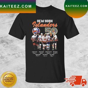 New York Islanders 50 Years Signatures T-shirt