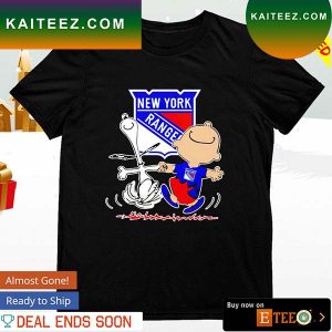 New York Rangers Snoopy and Charlie Brown dancing T-shirt