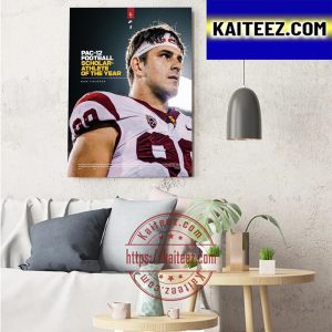 Nick Figueroa PAC 12 Football Scholar Athlete Of The Year With USC Football Art Decor Poster Canvas