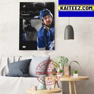 Nikita Kucherov 400 Career Assists For Tampa Bay Lightning NHL Art Decor Poster Canvas