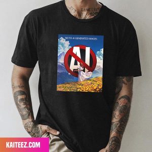 No To AI Generated Images Support Human Artists Fan Gifts T-Shirt
