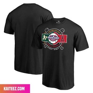 Oakland Athletics vs Los Angeles Angels Fanatics Branded Black 2017 Opening Series Fan Gifts T-Shirt