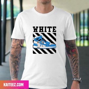 Off-White x Air Jordan 1 Retro High OG Blue Fan Gifts T-Shirt