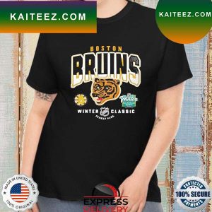 Official Boston Bruins Mitchell And Ness Black 2023 NHL Winter Classic Fade T-Shirt