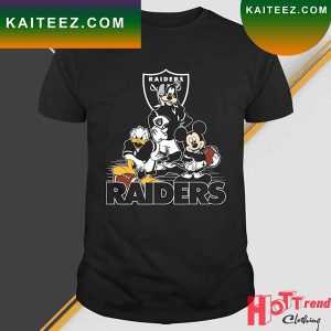 Official Mickey Mouse And Friends Oakland Raiders American Football Nfl Christmas 2022 T-shirt
