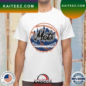 Official New York Mets Deathcore Logo T-Shirt