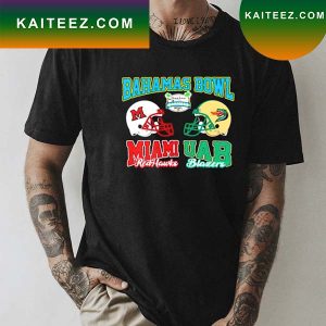Official bahamas bowl 2022 miamI redhawks and uab blazers T-shirt