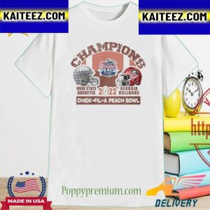 Ohio State Buckeyes Vs Georgia Bulldogs Chick Fil A Peach Bowl Champions Vintage T-Shirt