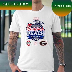 Ohio State University vs Georgia Bulldogs 2022 Peach Bowl apparel match-up T-shirt
