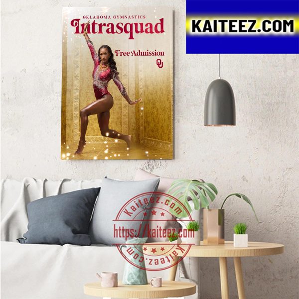 Oklahoma Gymnastics Intrasquad Art Decor Poster Canvas